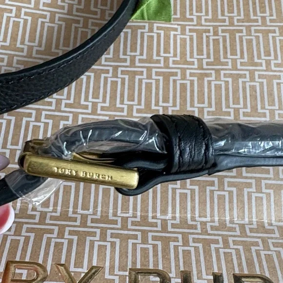 Tory Burch Black Leather Strap with Gold Hardware - Picture 5 of 7